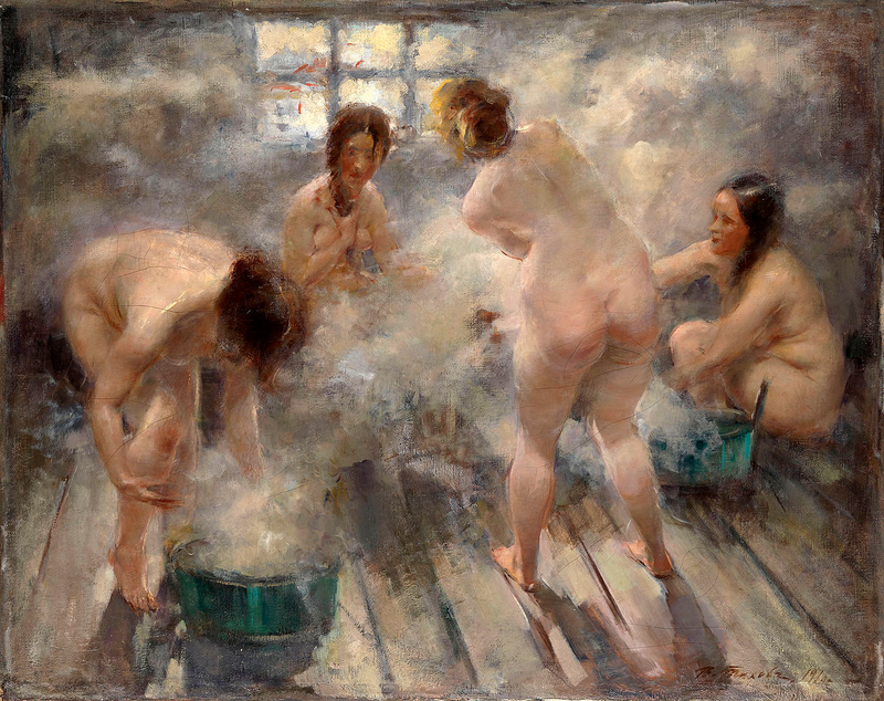 Sauna rusa. Wikimedia Commons